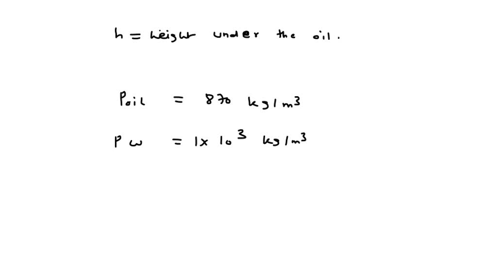 SOLVED A 2.5 cm thick bar of soap is floating in water, with 1.2 cm of