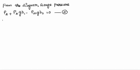 using-a-u-tube-manometer-to-measure-gauge-pressure-of-fluid-density-p820-kgm3-and-the-manometric-fluid-is-mercurywith-a-relative-density-of-136what-is-the-gauge-pressure-if-a-h103m-andh207m-92217