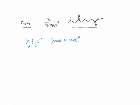 draw-the-alkene-structure-that-produced-the-following-compounds-in-ozonolysis-reaction-specificd-1-o3-c10h18-2-ch3hs-you-do-not-have-t0-consider-stereochemistry-you-do-not-have-t0-explicitly-79905