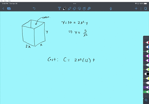A rectangular storage container with an open top is to have...
