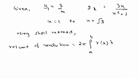 3-let-r-be-the-shaded-region-bctween-the-graphs-of-y3x-and-y3xx21-from-x1-to-x-sqrt3-b-find-the-volume-of-the-solid-generated-by-revolving-r-about-the-y-axis-79052