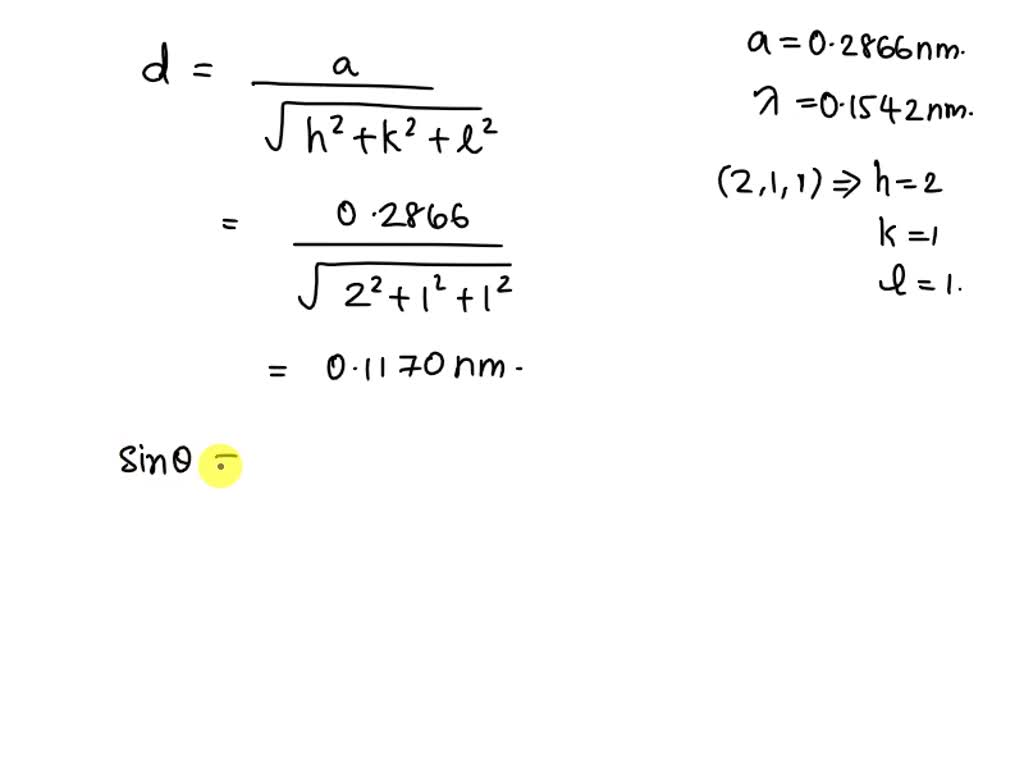 SOLVED: Texts: 4. Figure 1 shows an X-ray diffraction pattern for α