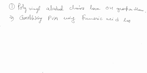 The monomer of polyvinyl alcohol pva is hc choh draw an...