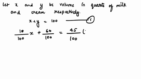 7-a-certain-grade-of-milk-contains-10-butter-fat-and-a-certain-grade-of-cream-contains-60-butter-fat-how-many-quarts-of-each-must-be-combined-to-get-a-mixture-of-100-quarts-that-will-be-45-b-86119