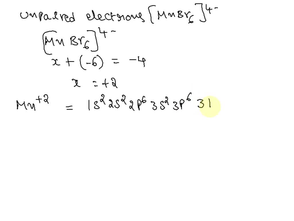 how to determine number of unpaired electrons in a complex ion