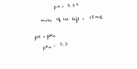 a-100-ml-sample-of-a-0300-m-solution-of-a-weak-monoprotic-acid-is-titrated-with-0150-m-koh-after-100-ml-of-the-koh-solution-is-added-the-ph-is-524-what-will-be-the-ph-after-another-100-ml-of-86224