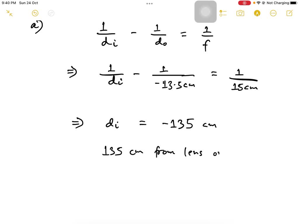 SOLVED doctor examines a mole with 15.0 CI focal length magnifying