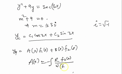 1-point-solve-the-following-differential-equation-by-variation-of-parameters-fully-evaluate-all-integrals-9y-sec3x-find-the-most-general-solution-to-the-associated-homogeneous-differential-e-11843