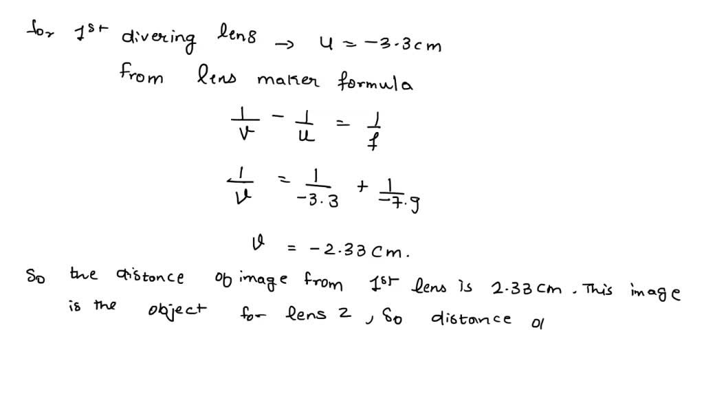SOLVED: Two identical diverging lenses are Separated by 22cm.The ...