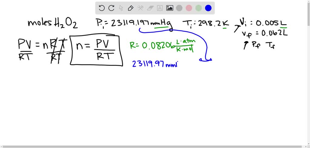 SOLVED: The goal for Experiment 1: Ideal Gas Law - Finding Percent H2O2 ...