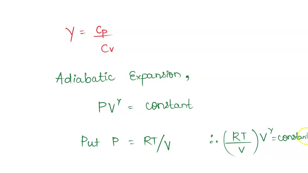 SOLVED: "One Mole Of An Ideal Gas Expands Adiabatically Such That Its ...