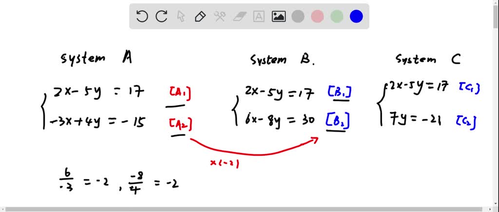 SOLVED: SYSTEMS OF EQUATIONS AND MATRICES Identifying The Operations ...