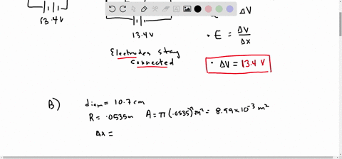 part-a-is-solved-and-answers-are-given-below-please-solve-part-b-and-c-only-q1-a-two-107cm-diameter-electrodes-0545cm-apart-form-a-parallel-plate-capacitor-the-electrodes-are-attached-by-met-00448
