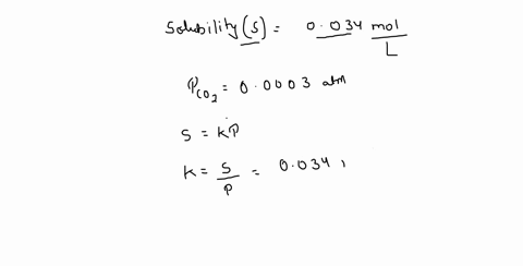 the-solubility-of-co2-in-water-at-25c-and-1-atm-is-0034-moll-what-is-its-solubility-under-atmospheric-conditions-the-partial-pressure-of-co2-in-air-is-00003-atm-assume-that-co2-obeys-henrys-law