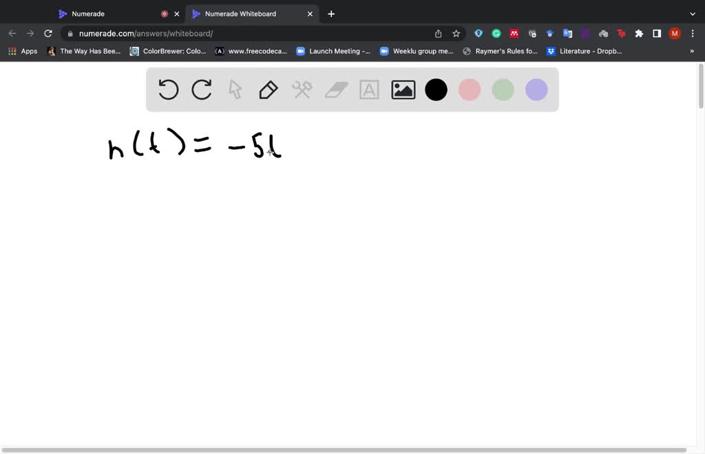 SOLVED A toy cannon ball is launched form a cannon on top of a platform. The equation h (t