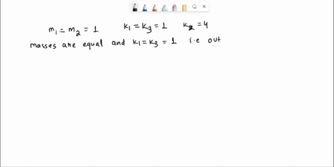 using-the-model-we-developed-in-class-for-an-oscillating-system-of-three-springs-and-two-masses-find-the-so-called-natural-frequencies-at-which-the-system-with-the-following-properties-will-27984