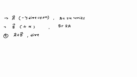 vector-a-a-points-in-the-negative-yyy-direction-and-has-a-magnitude-of-14-units-vector-b-b-has-twice-the-magnitude-and-points-in-the-positive-xxx-direction-1-find-the-direction-and-magnitude-91876