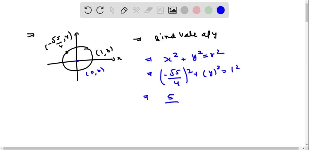 SOLVED: The point P lies on the unit circle shown below. What is the ...