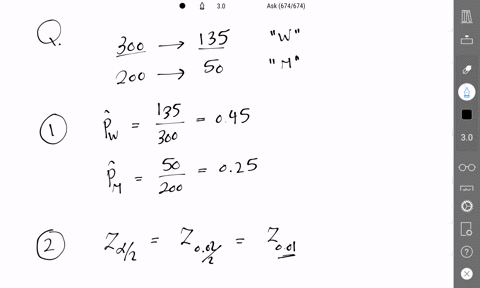 in-a-random-sample-of-300-women-135-favored-stricter-gun-control-legislation-in-a-random-sample-of-200-men-50-favored-stricter-gun-control-legislation-construct-a-98-confidence-interval-for-52432