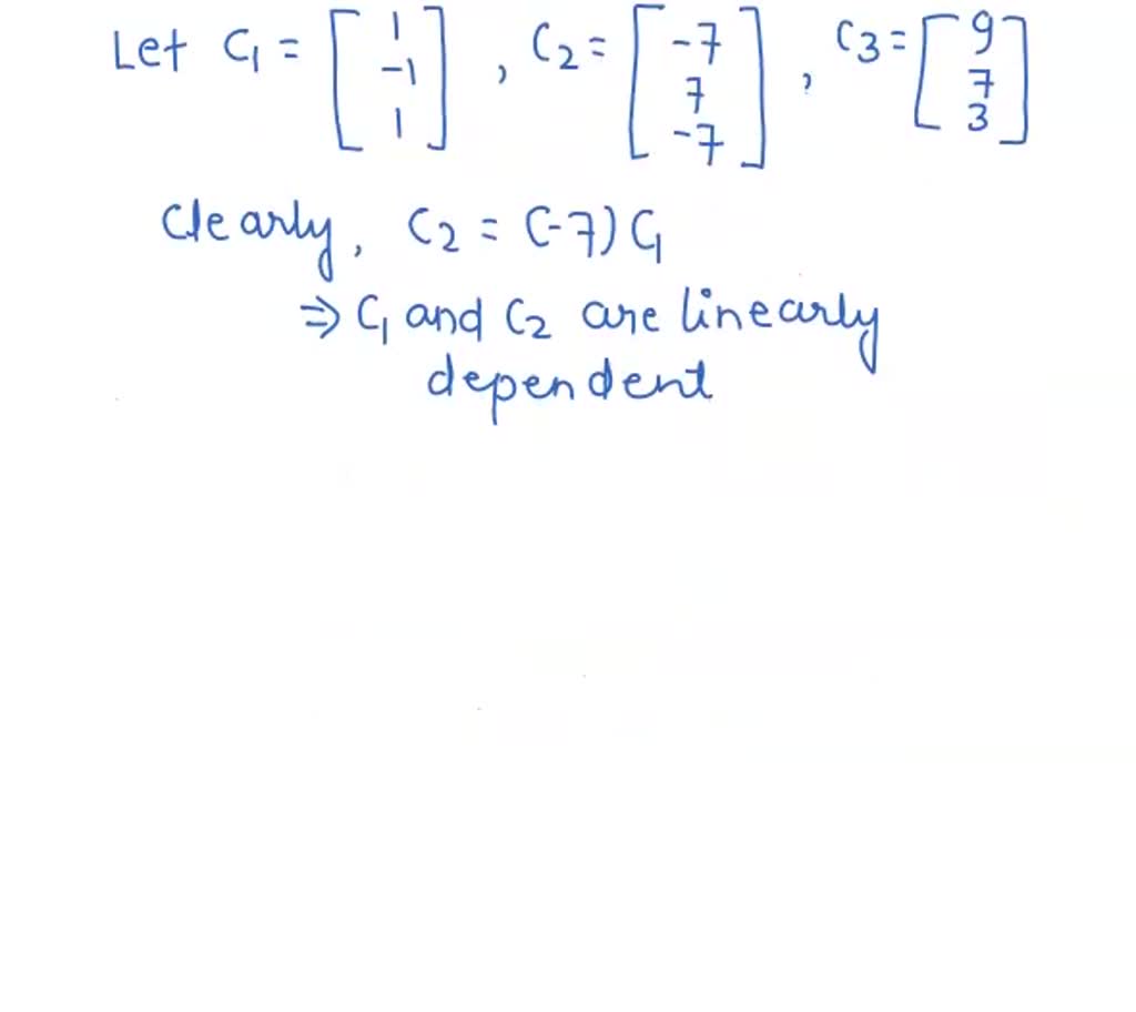 SOLVED: determine: the reduced row echelon fonat linearly independent ...