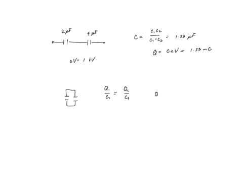 a-20-f-capacitor-and-a-40-f-capacitor-are-connected-in-series-across-a-10-kv-potential-the-charged-capacitors-are-then-disconnected-from-the-source-and-connected-to-each-other-with-terminals-38232