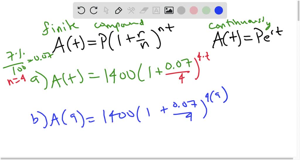 SOLVED: Tho tormula A =P (9