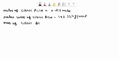 what-is-the-mass-percent-concentration-of-the-following-solutions-a-dissolve-0655-mol-of-citric-acid-45357