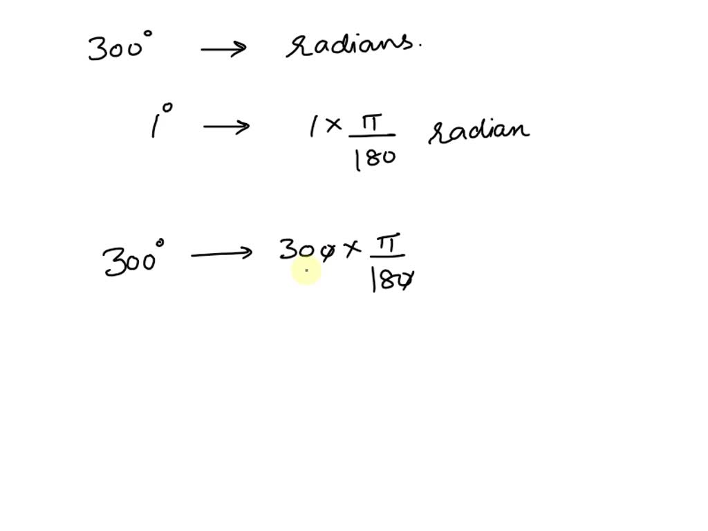 300 Degree Angle In Radians