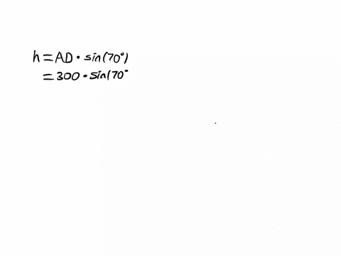 a-trapezoidal-lot-abcd-has-sides-bc-parallel-to-ad-the-angle-between-the-side-ba-and-ad-is-70-while-that-angle-between-the-side-cd-and-da-is-58-side-ad-300-m-and-that-of-bc-200-m-compute-the-89798