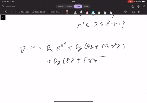 use-the-divergence-theorem-to-evaluate-the-flux-of-the-field-mathbffx-y-zleftlangle-ez2-4-ysin-leftx2-zright-8-zsqrtx29-y2rightrangle-through-the-surface-mathcals-where-mathcals-is-the-region-x2y2-leq