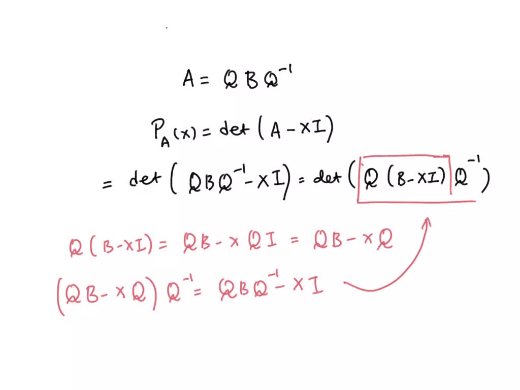 Solved Suppose That A And B Are Similar Square Matrices Show That They