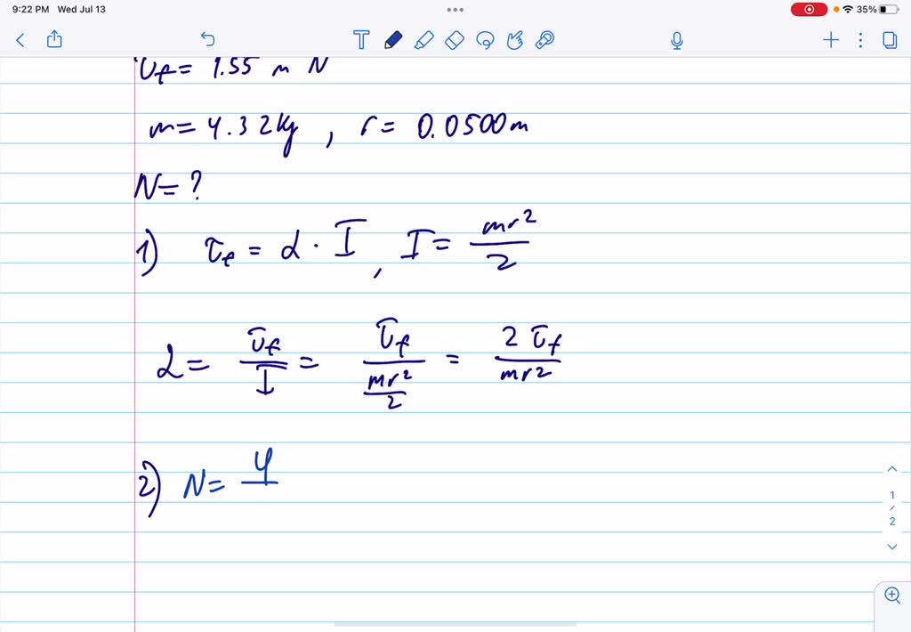 SOLVED Problem 8.44 Constants A centrifuge rotor rotating at 9100 rpm