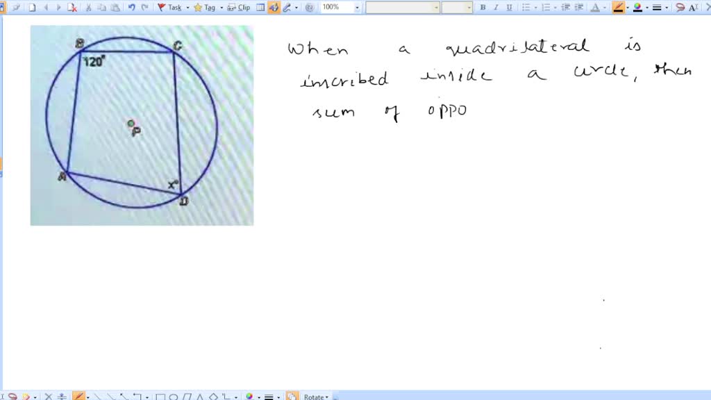 Solved In The Diagram Below O Is Circumscribed About Quadrilateral Abcd What Is The Value Of 8614