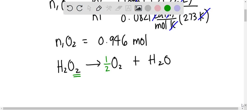 SOLVED: How many moles of hydrogen peroxide (H2O2) are needed to ...