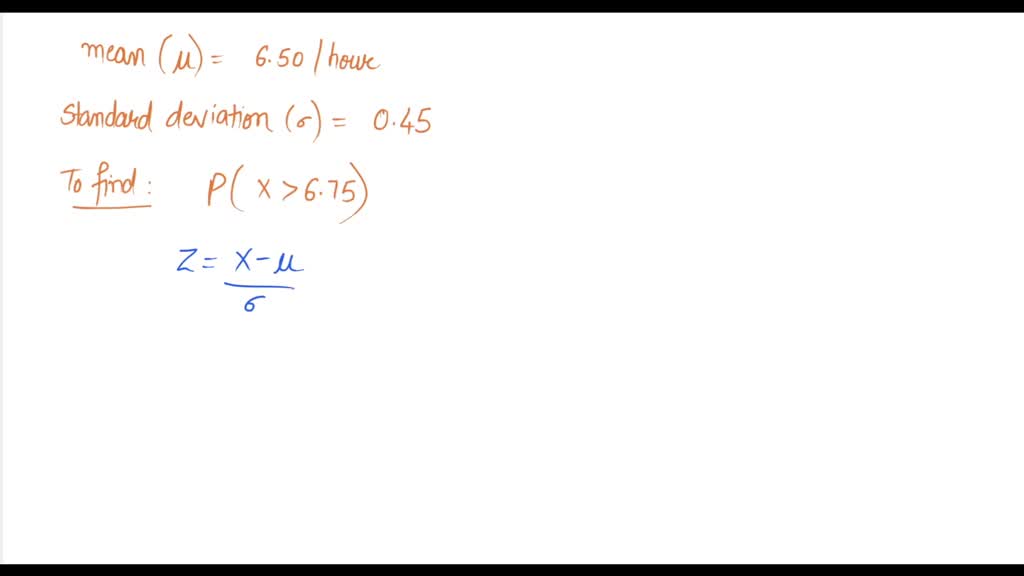 SOLVED The average hourly wage of workers at a fast food restaurant is