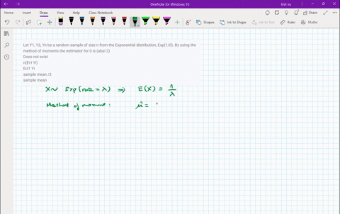 let-y1-y2-yn-be-a-random-sample-of-size-n-from-the-exponential-distribution-exp10-by-using-the-method-of-moments-the-estimator-for-0-is-abai-2-does-not-exist-nei-i-yi-eiz1-yi-sample-mean-2-s-07905