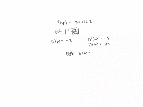 suppose-the-demand-for-a-product-is-given-by-dp8p162dp-8p162-a-calculate-the-elasticity-of-demand-at-a-price-of-6-elasticity-round-to-three-decimal-places-b-at-what-price-do-you-have-unit-el-54465