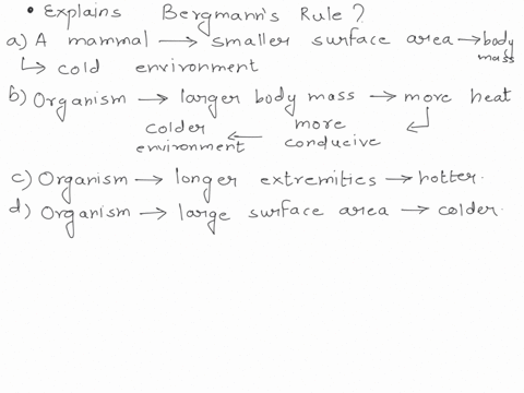 which-answer-below-explains-bergmanns-rule-a-mammal-with-a-smaller-surface-area-relative-to-body-mass-is-better-suited-for-cold-environments-an-organism-with-a-larger-body-mass-produces-more-93846