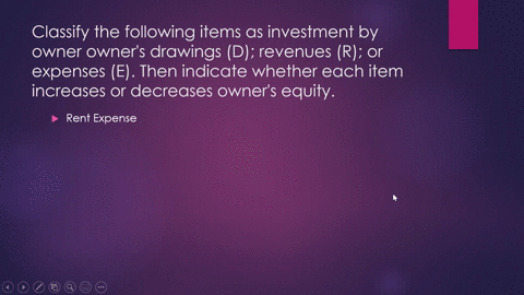 quick-study-4-1-owners-equity-effects-classify-the-following-items-as-investment-by-owner-owners-drawings-d-revenues-r-or-expenses-e-then-indicate-whether-each-item-increases-or-decreases-ow-92029