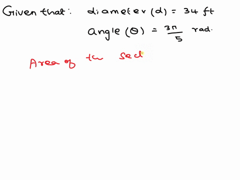 find-the-area-of-the-sector-of-a-circle-with-diameter-34-feet-and-an-angle-of-35-radians
