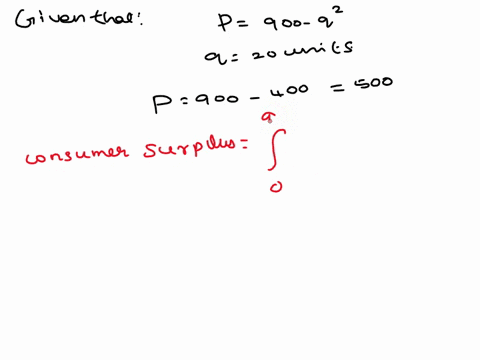 the-demand-function-for-a-good-is-p-900-q-2find-the-consumer-surplus-when-20-units-are-sold-78836