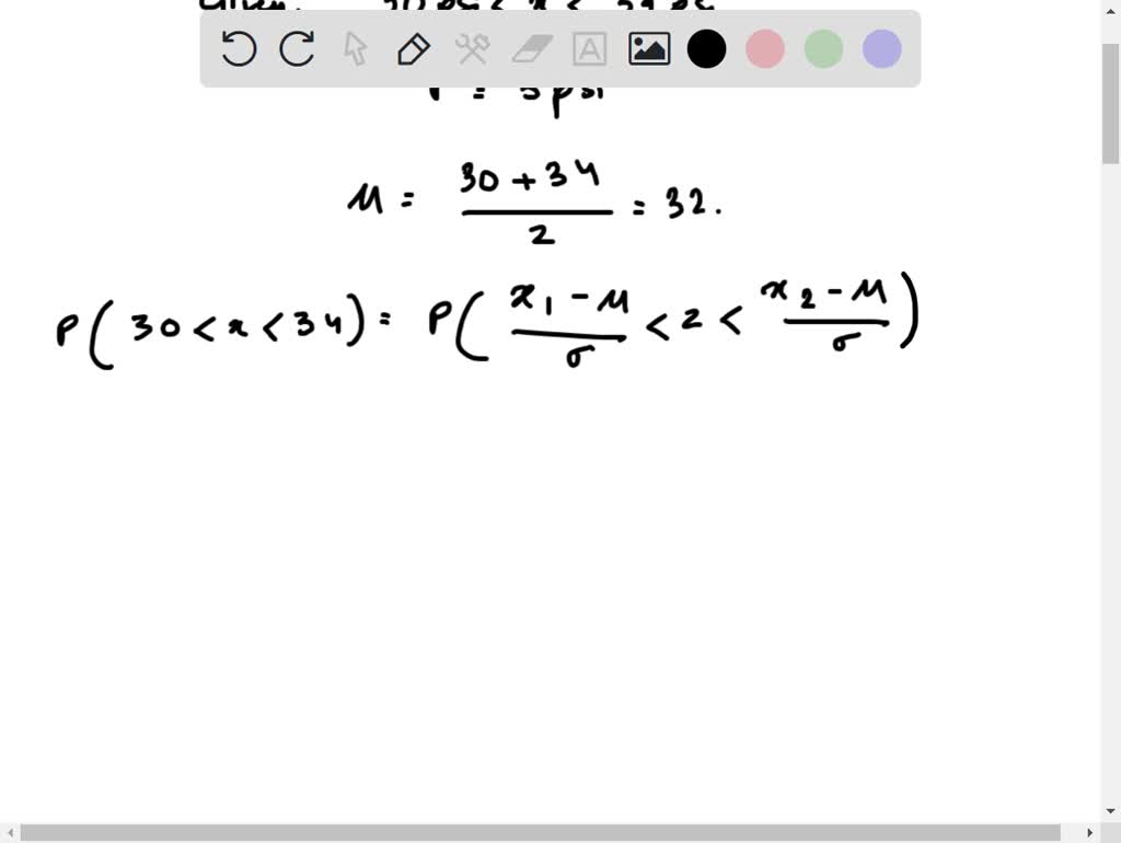 The manufacturer's correct inflation range is 30 psi to 34