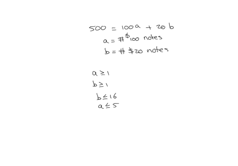 in-how-many-ways-can-x-give-rs-500-to-y-using-only-rs-100-and-rs-20-notes-with-the-condition-that-she-hasonly-16-notes-of-rs-20-and-being-asked-to-use-the-notes-of-both-the-denominations-68882