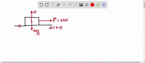 an-applied-force-of-62-n-acts-on-a-21-kg-object-pushing-it-horizontally-across-a-surface-where-the-coefficient-of-kinetic-friction-is-015-a-determine-the-frictional-force-acting