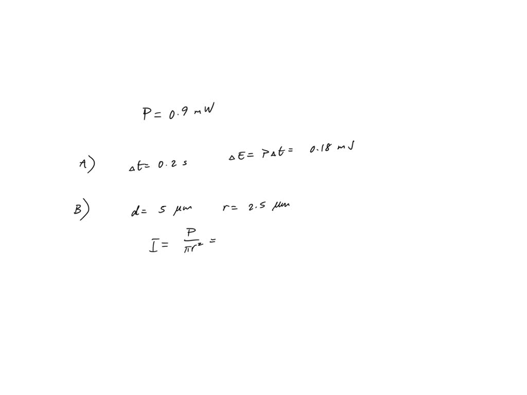 SOLVED Laser Safety A 0.90 mW laser emits a narrow beam of light that