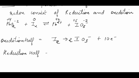 2 balance the following redox reaction using the half reaction method ...