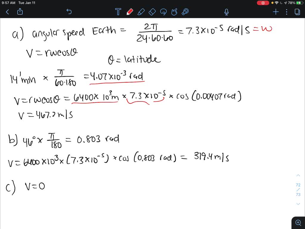 SOLVED: The radius of the Earth is 6,400 km. Determine the linear speed ...