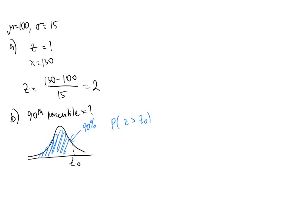 SOLVED: Given a normally distributed dataset with a mean of 100 and a ...