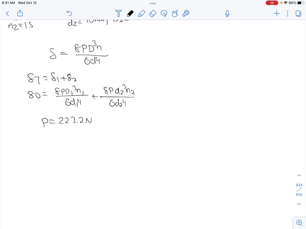 SOLVED A tensile load P is supported by two steel springs arranged in