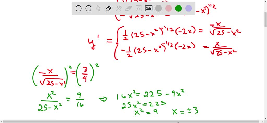 Solved Slope Find All Points On The Circle X 2 Y 2 25 Where The Slope Is 3 4